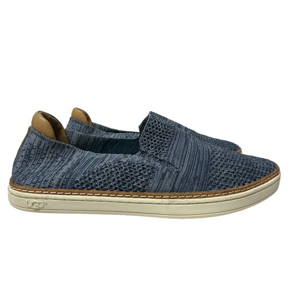 UGG Sammy Knit Slip-on Sneakers Womens 10 Heather Blue Comfort Loafers 1092779 - Picture 1 of 15